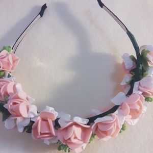 Pink foamy Flowers headbands
